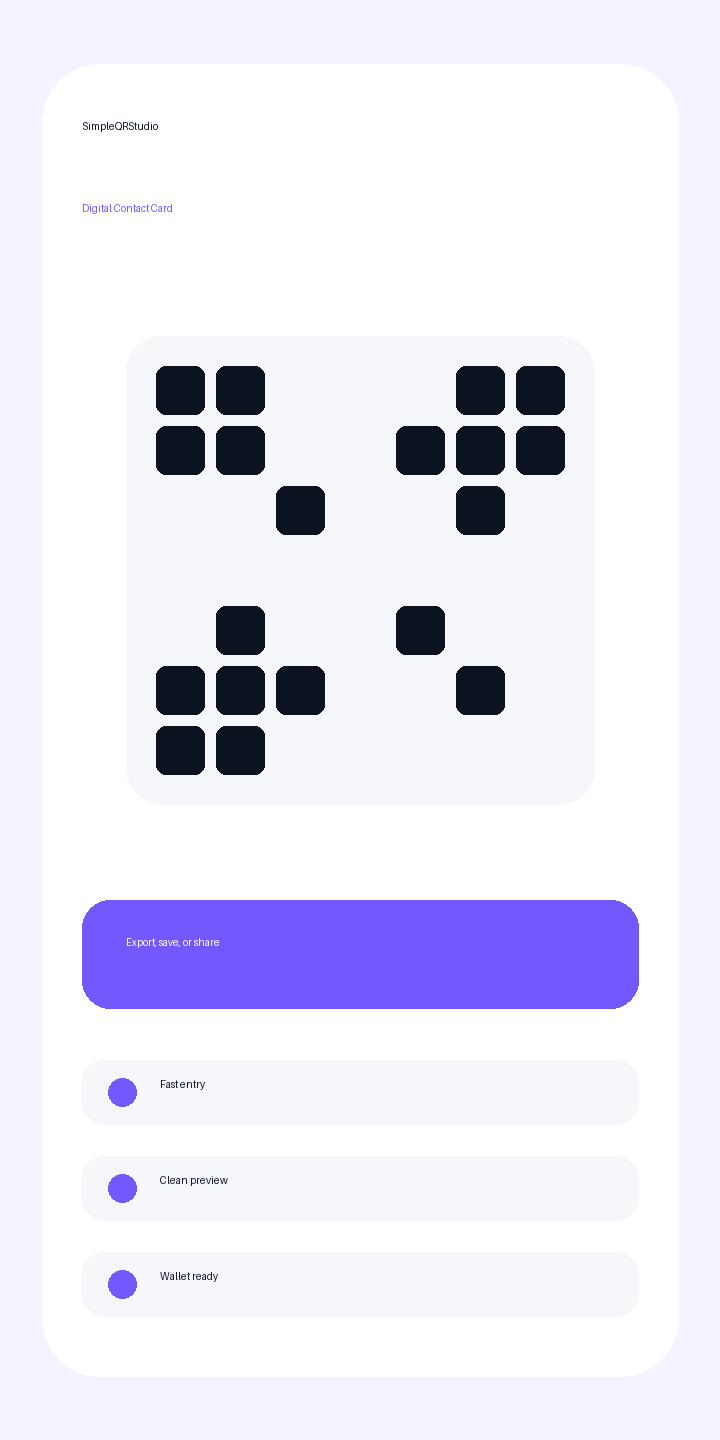 Contact card screenshot